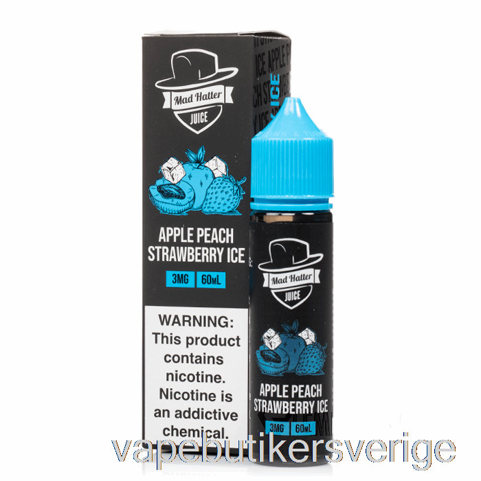 Vape Sverige äpple Persika Jordgubbsis - Mad Hatter - 60ml 6mg